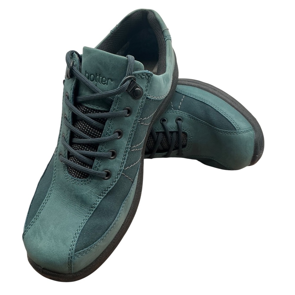 Hotter Mist‎ Gore-Tex Teal Blue Leather Waterproof Walking Shoes Womens 8 EU 39